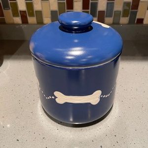 dog themed ceramic cookie jar/treat jar